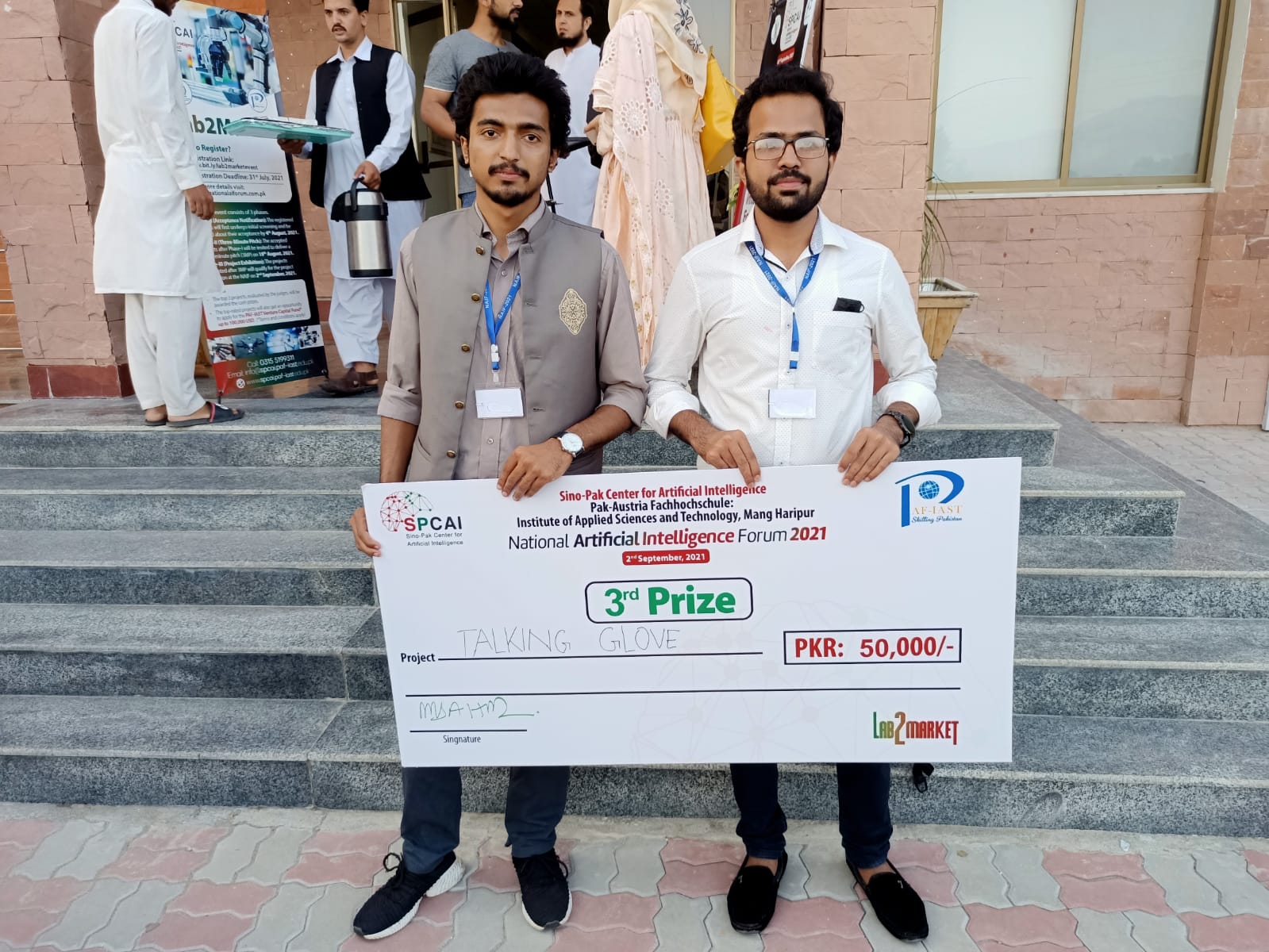 Numl Electrical Engineering students secured 3rd position in all pakistan sino-pak center of artificial intelligence "Lab 2 Market" event