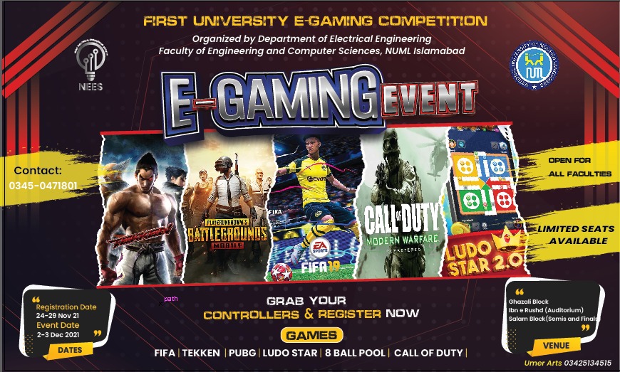 First inter departmental E Gaming Competition