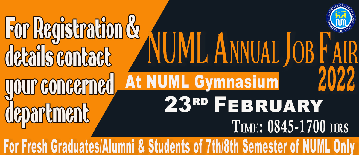 NUML Annual Job Fair 2022