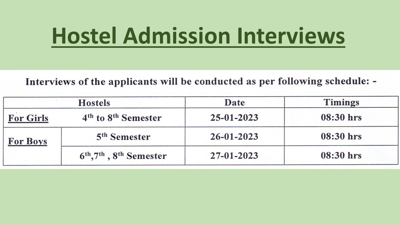 Hostel Interviews