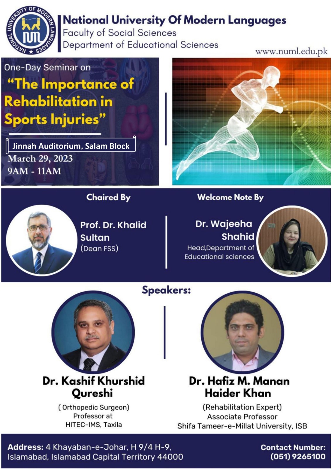 One-Day Seminar: The Importance of Rehabilitation in Sports Injuries