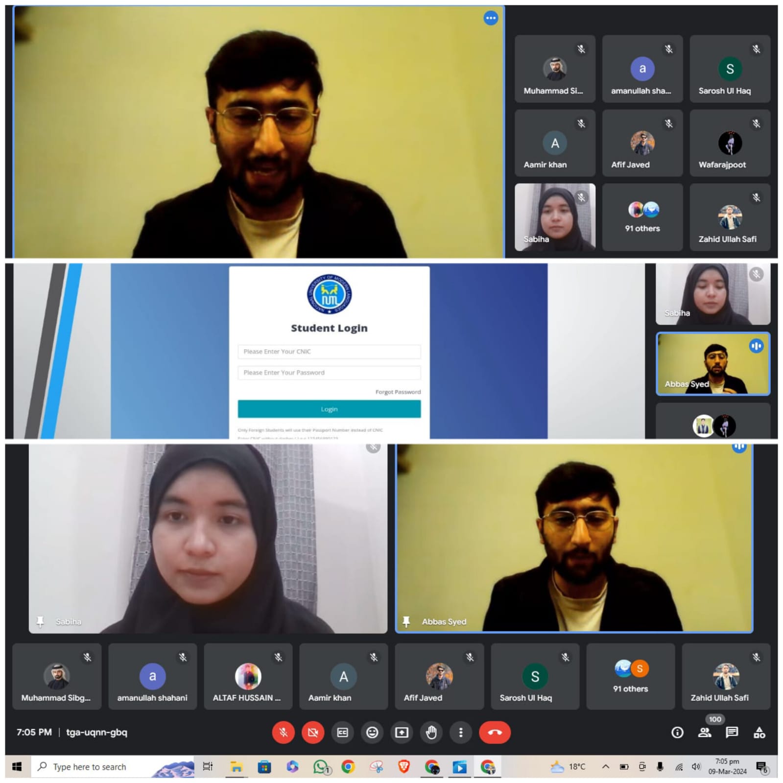 Webinar on QEC Registration and Login Issues held by Departmental Facilitation and Support Club (DFSC) on 9th March, 2024