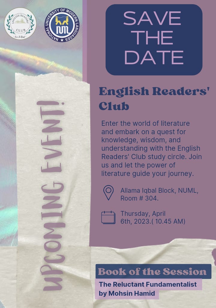 Book Reading Session by English Reader's Club on 6th April 2023