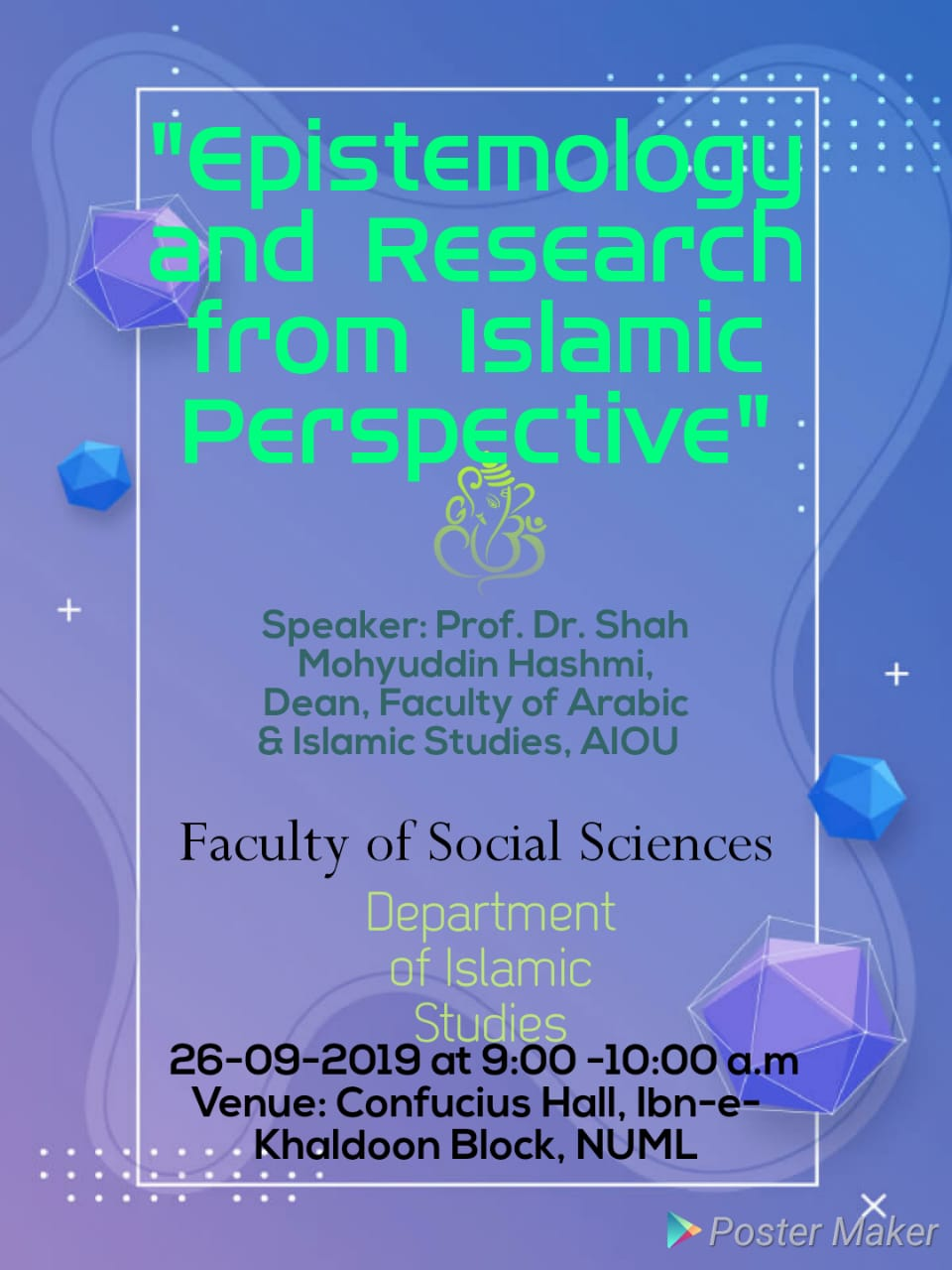 Seminar on "Epistemology and Research from Islamic Perspective