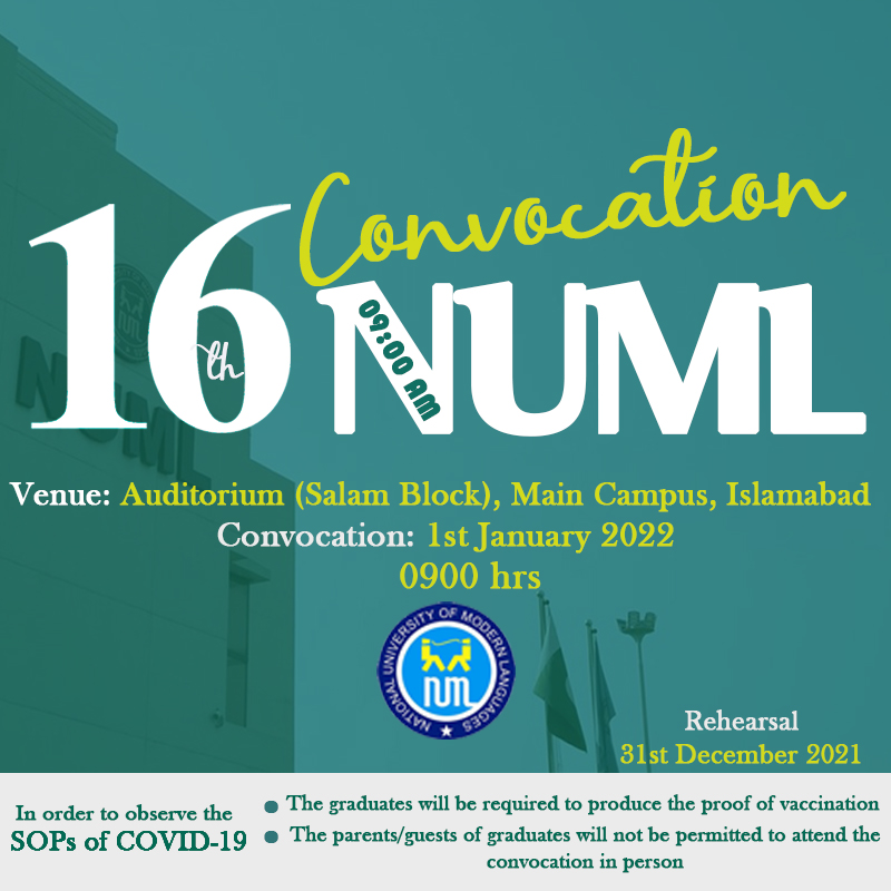 NUML 16th Convocation