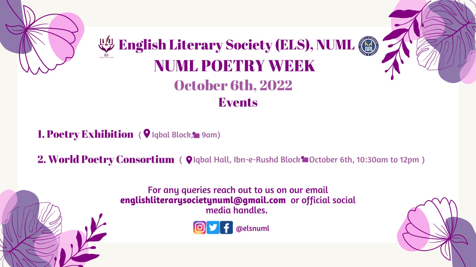 NUML Poetry Week