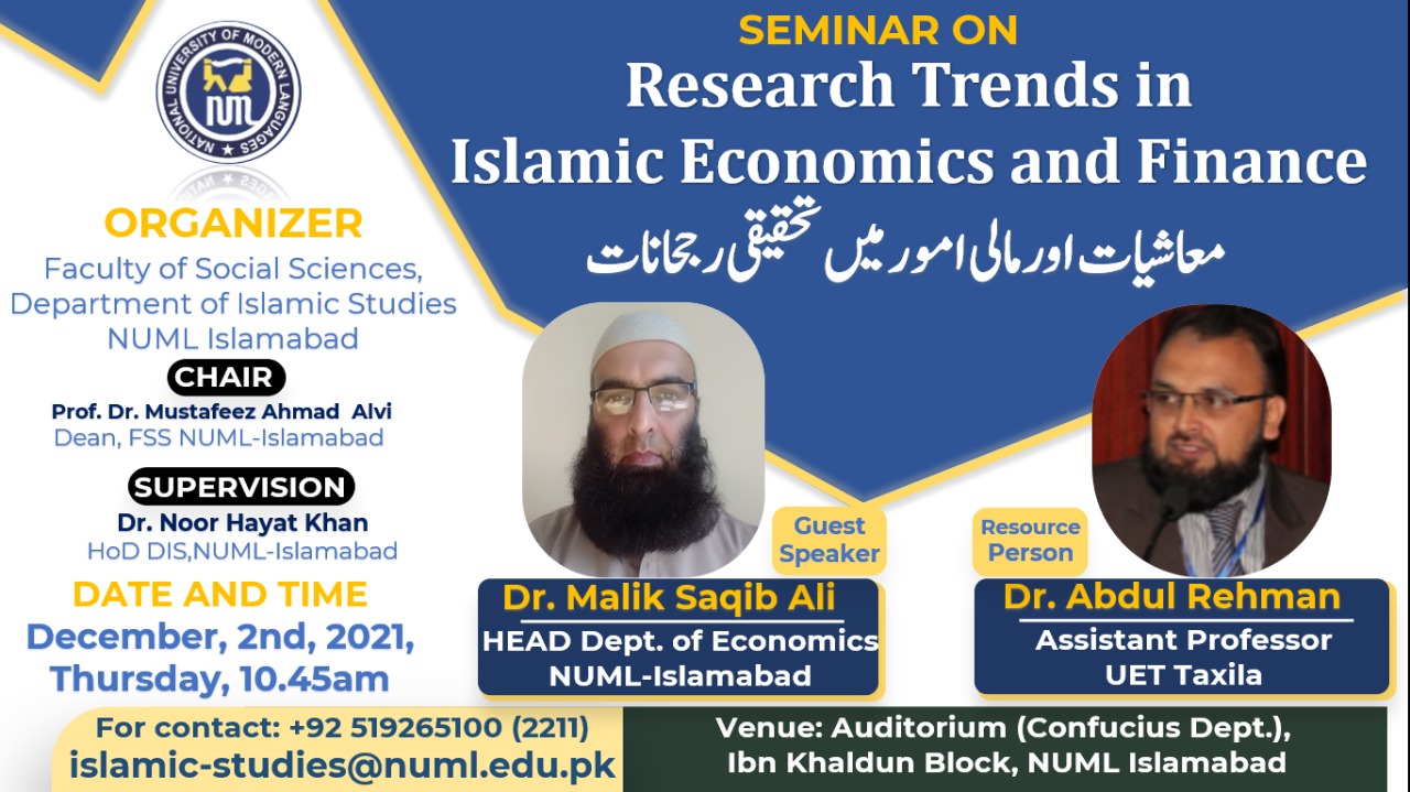 Research Trends in Islamic economics and finance