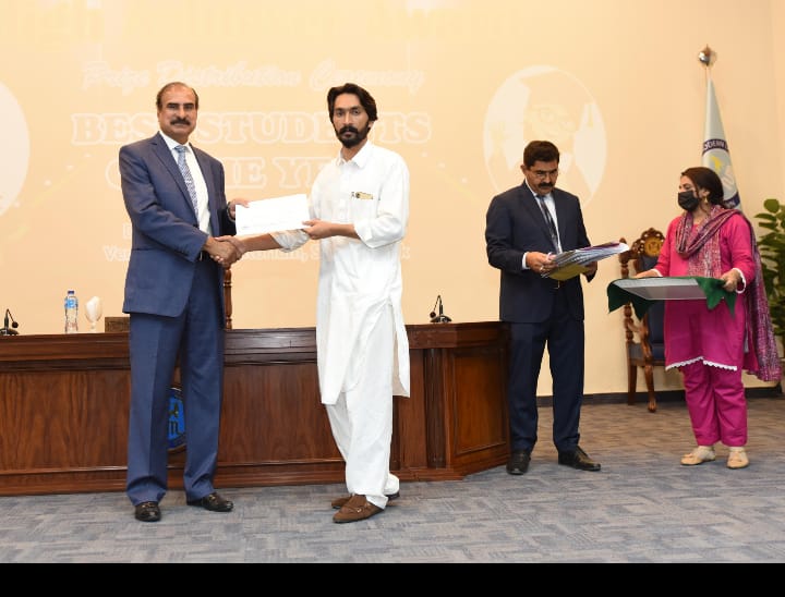 High Achievers Award for Muhammad Adnan, student of BS Englisg 5th Semester