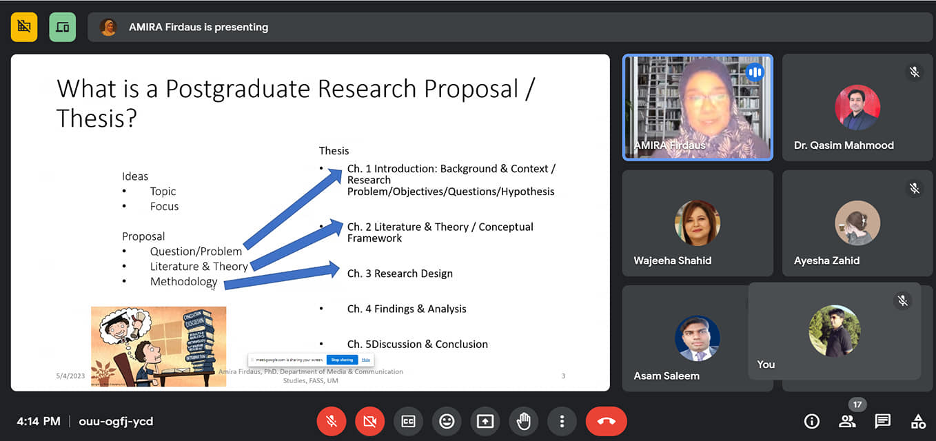 A Webinar on "Selection of Topic and Development of Research Proposal at Ph.D level"