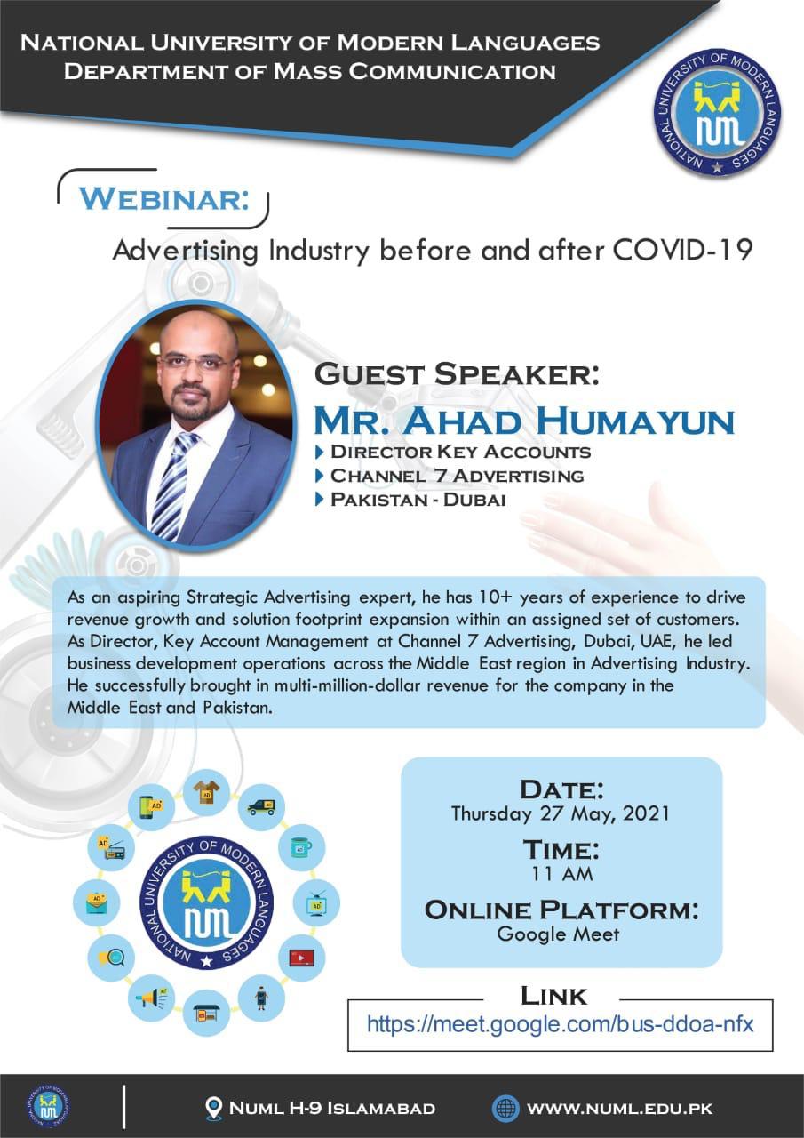 Webinar: Advertising Industry before and after COVID-19