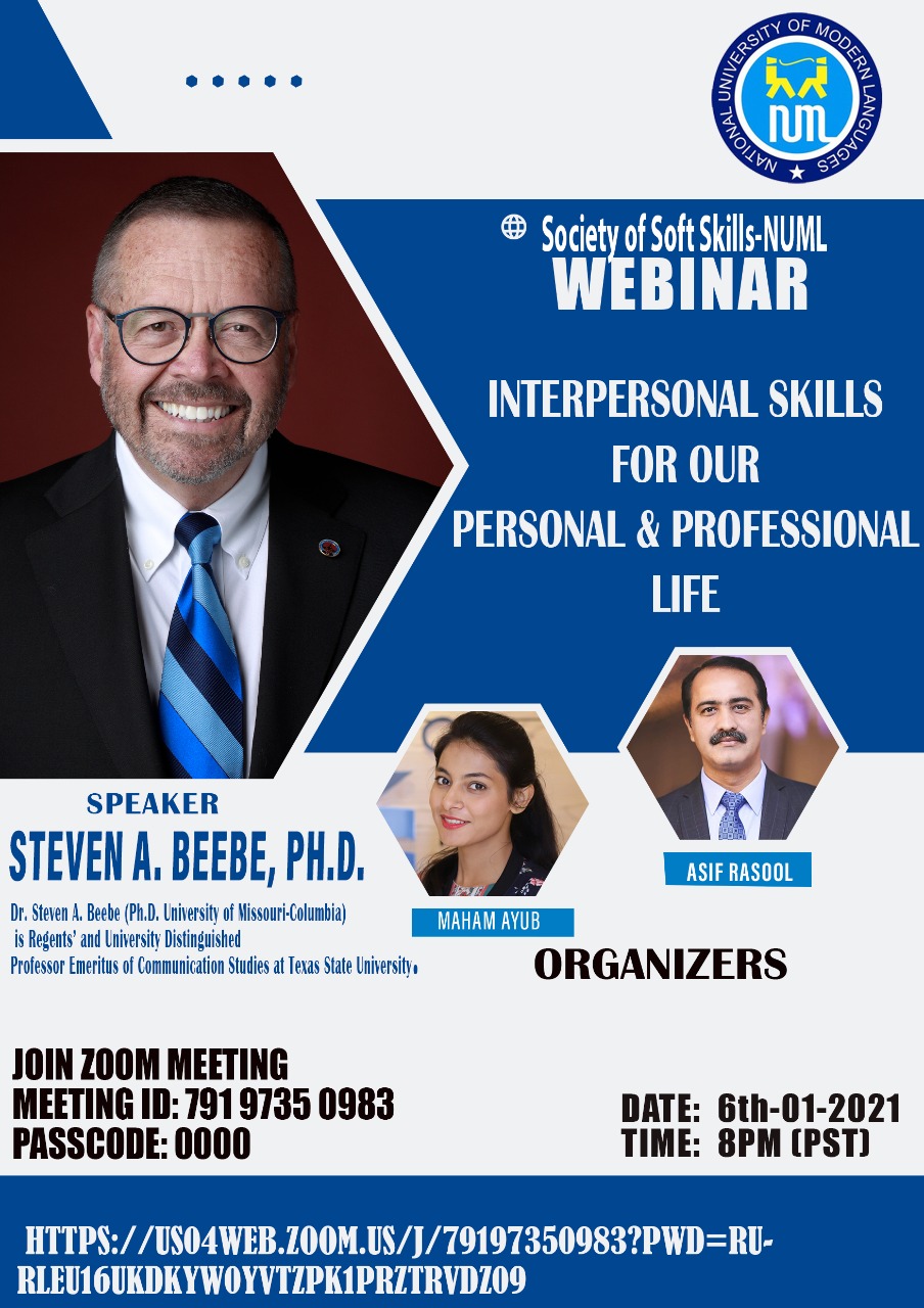Webinar - Interpersonal Skills for our Personal & Professional Life